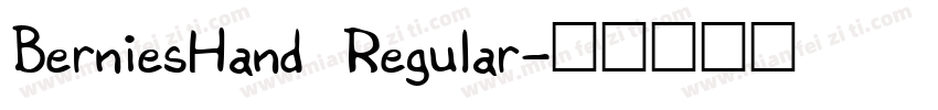 BerniesHand Regular字体转换